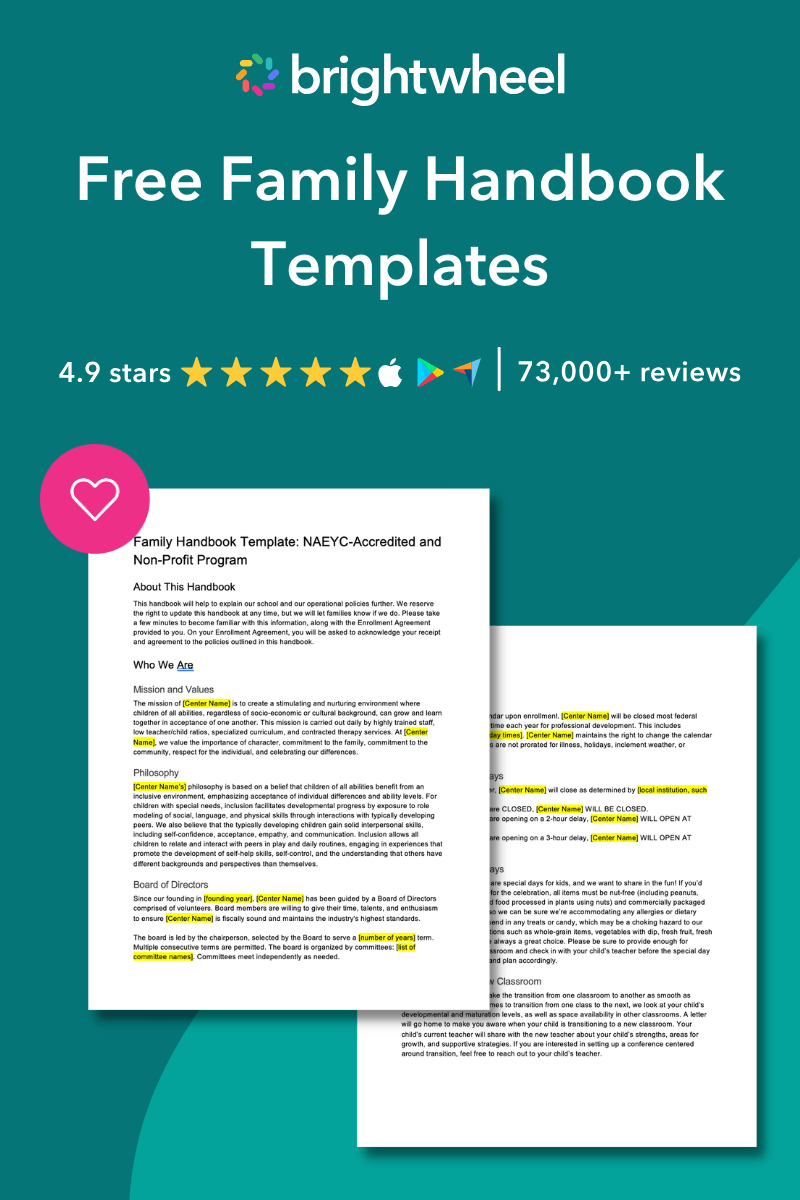 family handbook templates-min
