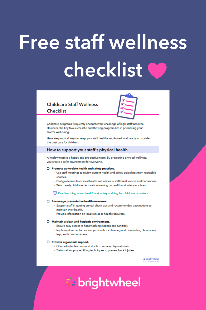 Download our free Staff Wellness Checklist Download our free Staff Wellness Checklist