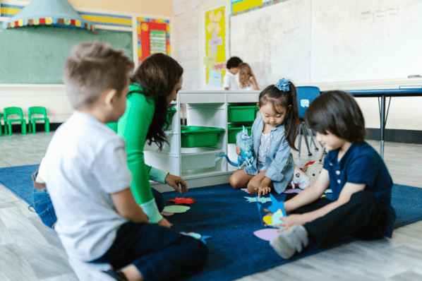 Children learning in universal pre-k
